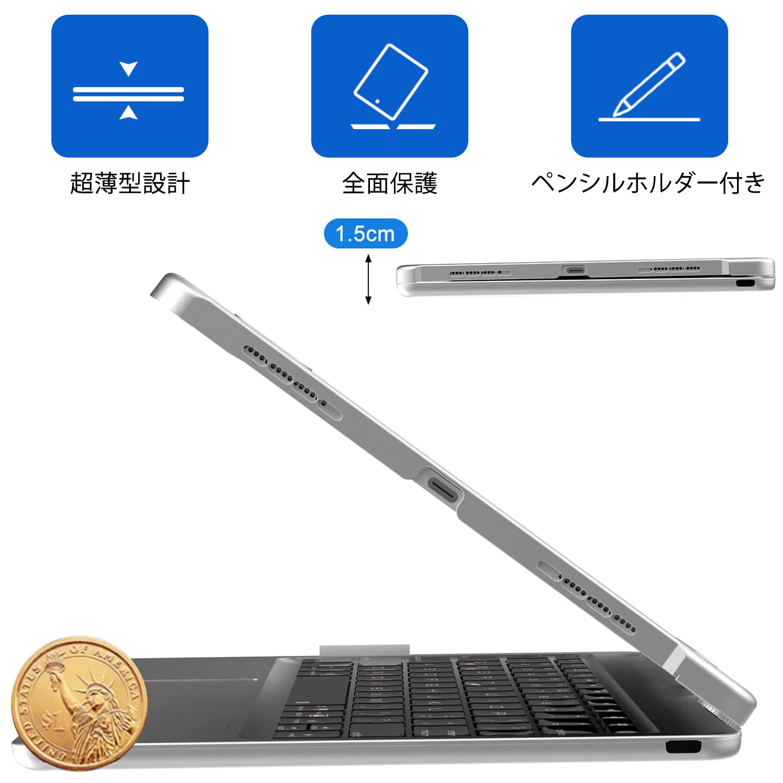 Amazon.co.jp: BORIYUAN iPad Pro 11インチ (M4/M5) キーボード ケース